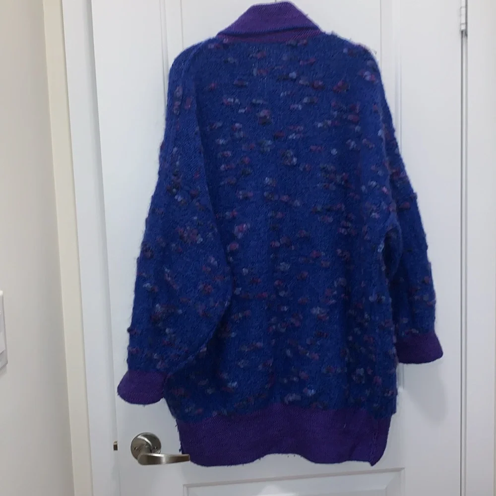 Vintage Handmade oversized reversible wool cardigan - Picture 6 of 10
